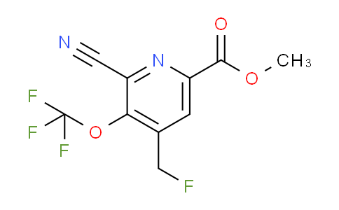 Methyl 2-cyano-4-(fluoromethyl)-3-(trifluoromethoxy)pyridine-6-carboxylate