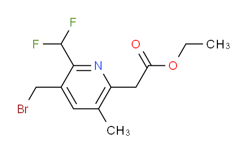 AM17431 | 1361694-64-5 | Ethyl 3-(bromomethyl)-2-(difluoromethyl)-5-methylpyridine-6-acetate