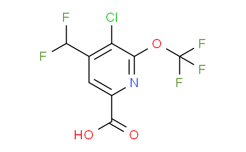 3-Chloro-4-(difluoromethyl)-2-(trifluoromethoxy)pyridine-6-carboxylic acid
