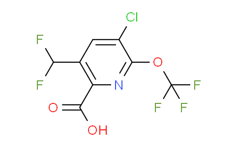 AM174343 | 1804326-76-8 | 3-Chloro-5-(difluoromethyl)-2-(trifluoromethoxy)pyridine-6-carboxylic acid