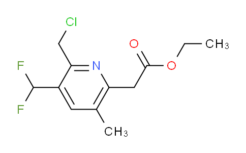 Ethyl 2-(chloromethyl)-3-(difluoromethyl)-5-methylpyridine-6-acetate