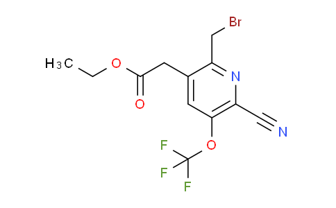 Ethyl 2-(bromomethyl)-6-cyano-5-(trifluoromethoxy)pyridine-3-acetate