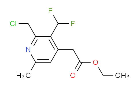 Ethyl 2-(chloromethyl)-3-(difluoromethyl)-6-methylpyridine-4-acetate
