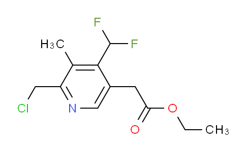 Ethyl 2-(chloromethyl)-4-(difluoromethyl)-3-methylpyridine-5-acetate