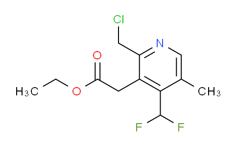 Ethyl 2-(chloromethyl)-4-(difluoromethyl)-5-methylpyridine-3-acetate
