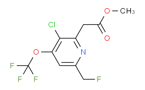 Methyl 3-chloro-6-(fluoromethyl)-4-(trifluoromethoxy)pyridine-2-acetate