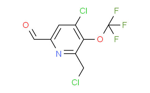 4-Chloro-2-(chloromethyl)-3-(trifluoromethoxy)pyridine-6-carboxaldehyde