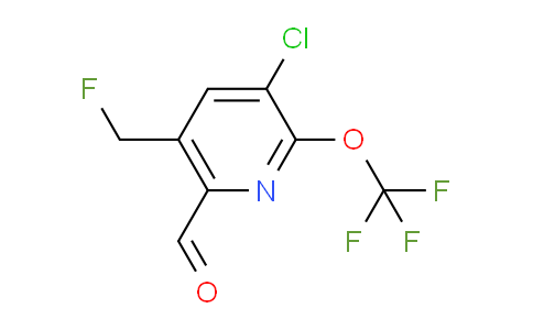 3-Chloro-5-(fluoromethyl)-2-(trifluoromethoxy)pyridine-6-carboxaldehyde