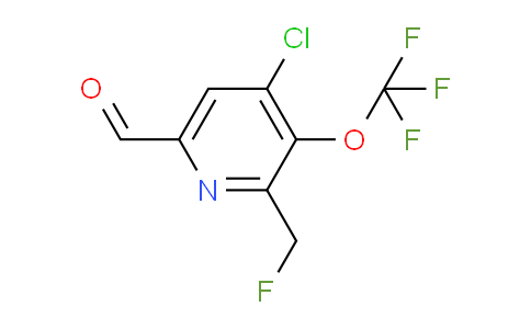 4-Chloro-2-(fluoromethyl)-3-(trifluoromethoxy)pyridine-6-carboxaldehyde