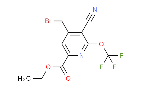 Ethyl 4-(bromomethyl)-3-cyano-2-(trifluoromethoxy)pyridine-6-carboxylate