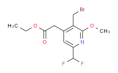 AM17476 | 1361798-54-0 | Ethyl 3-(bromomethyl)-6-(difluoromethyl)-2-methoxypyridine-4-acetate
