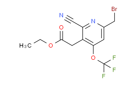 Ethyl 6-(bromomethyl)-2-cyano-4-(trifluoromethoxy)pyridine-3-acetate