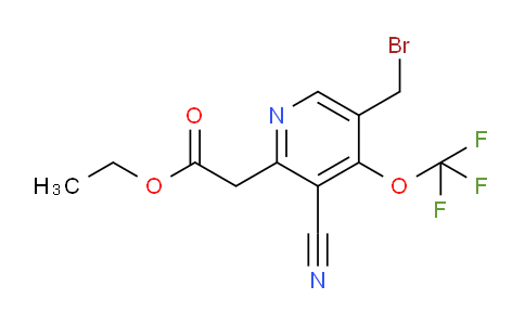 Ethyl 5-(bromomethyl)-3-cyano-4-(trifluoromethoxy)pyridine-2-acetate