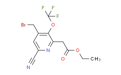 Ethyl 4-(bromomethyl)-6-cyano-3-(trifluoromethoxy)pyridine-2-acetate