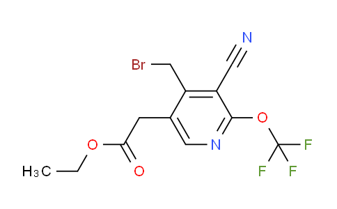 Ethyl 4-(bromomethyl)-3-cyano-2-(trifluoromethoxy)pyridine-5-acetate