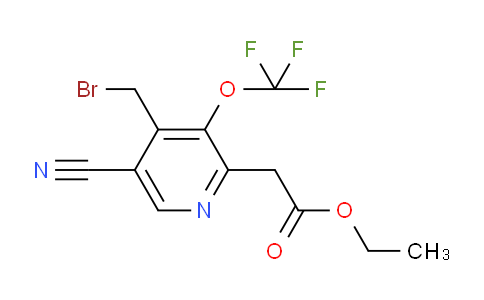 Ethyl 4-(bromomethyl)-5-cyano-3-(trifluoromethoxy)pyridine-2-acetate