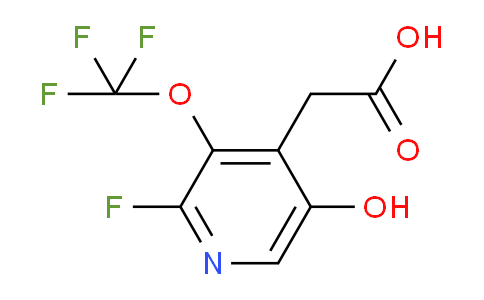 2-Fluoro-5-hydroxy-3-(trifluoromethoxy)pyridine-4-acetic acid