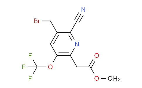 Methyl 3-(bromomethyl)-2-cyano-5-(trifluoromethoxy)pyridine-6-acetate