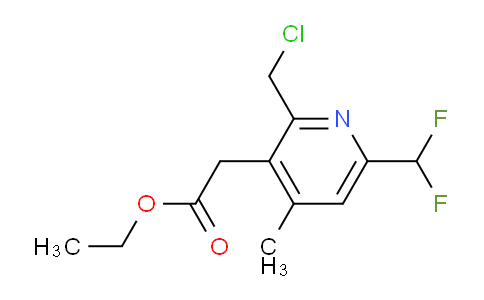 Ethyl 2-(chloromethyl)-6-(difluoromethyl)-4-methylpyridine-3-acetate