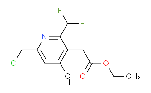 Ethyl 6-(chloromethyl)-2-(difluoromethyl)-4-methylpyridine-3-acetate