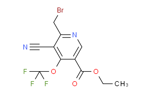 Ethyl 2-(bromomethyl)-3-cyano-4-(trifluoromethoxy)pyridine-5-carboxylate