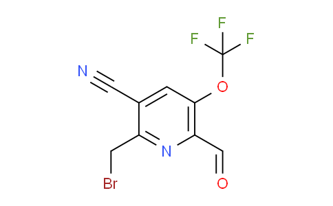 2-(Bromomethyl)-3-cyano-5-(trifluoromethoxy)pyridine-6-carboxaldehyde