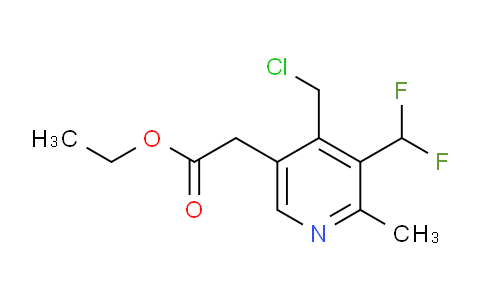 Ethyl 4-(chloromethyl)-3-(difluoromethyl)-2-methylpyridine-5-acetate