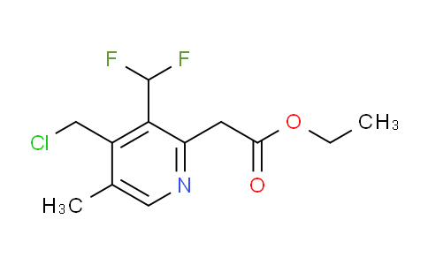 Ethyl 4-(chloromethyl)-3-(difluoromethyl)-5-methylpyridine-2-acetate