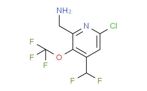 2-(Aminomethyl)-6-chloro-4-(difluoromethyl)-3-(trifluoromethoxy)pyridine