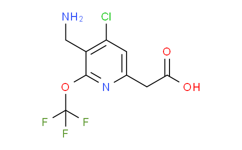 3-(Aminomethyl)-4-chloro-2-(trifluoromethoxy)pyridine-6-acetic acid