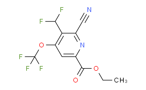 Ethyl 2-cyano-3-(difluoromethyl)-4-(trifluoromethoxy)pyridine-6-carboxylate