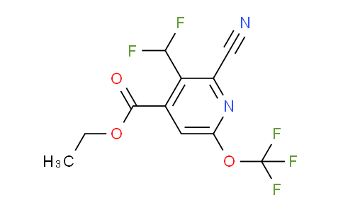 Ethyl 2-cyano-3-(difluoromethyl)-6-(trifluoromethoxy)pyridine-4-carboxylate