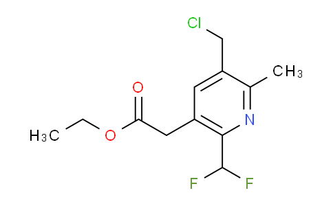 Ethyl 3-(chloromethyl)-6-(difluoromethyl)-2-methylpyridine-5-acetate