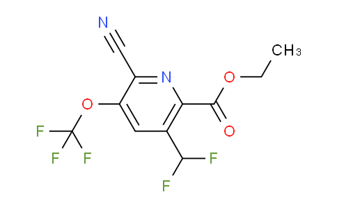 Ethyl 2-cyano-5-(difluoromethyl)-3-(trifluoromethoxy)pyridine-6-carboxylate