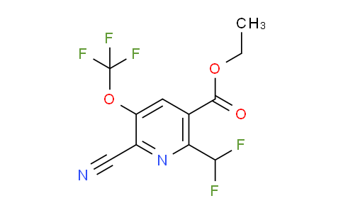 Ethyl 2-cyano-6-(difluoromethyl)-3-(trifluoromethoxy)pyridine-5-carboxylate