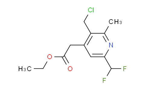 Ethyl 3-(chloromethyl)-6-(difluoromethyl)-2-methylpyridine-4-acetate