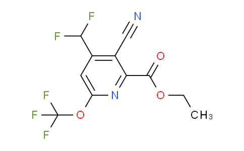 Ethyl 3-cyano-4-(difluoromethyl)-6-(trifluoromethoxy)pyridine-2-carboxylate