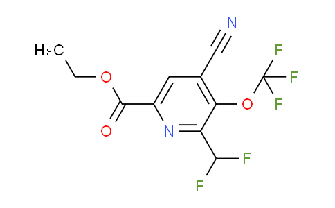 Ethyl 4-cyano-2-(difluoromethyl)-3-(trifluoromethoxy)pyridine-6-carboxylate