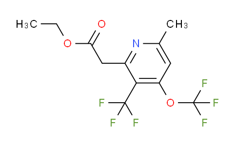 Ethyl 6-methyl-4-(trifluoromethoxy)-3-(trifluoromethyl)pyridine-2-acetate