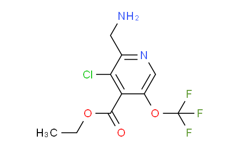 Ethyl 2-(aminomethyl)-3-chloro-5-(trifluoromethoxy)pyridine-4-carboxylate