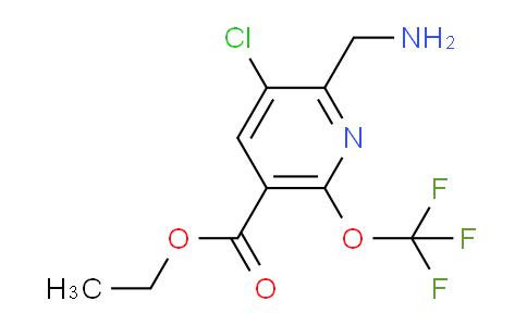 Ethyl 2-(aminomethyl)-3-chloro-6-(trifluoromethoxy)pyridine-5-carboxylate