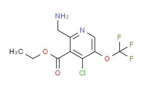 Ethyl 2-(aminomethyl)-4-chloro-5-(trifluoromethoxy)pyridine-3-carboxylate