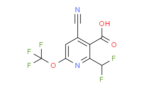 AM175423 | 1804739-55-6 | 4-Cyano-2-(difluoromethyl)-6-(trifluoromethoxy)pyridine-3-carboxylic acid