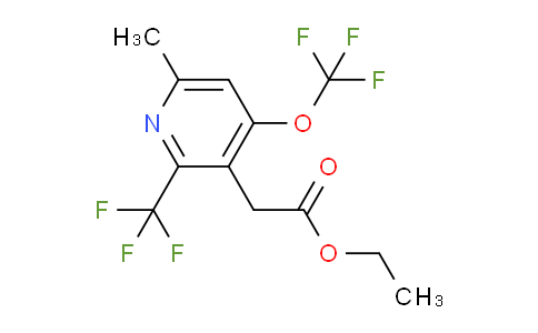 Ethyl 6-methyl-4-(trifluoromethoxy)-2-(trifluoromethyl)pyridine-3-acetate