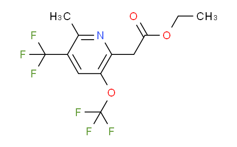 Ethyl 2-methyl-5-(trifluoromethoxy)-3-(trifluoromethyl)pyridine-6-acetate