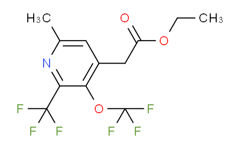 Ethyl 6-methyl-3-(trifluoromethoxy)-2-(trifluoromethyl)pyridine-4-acetate