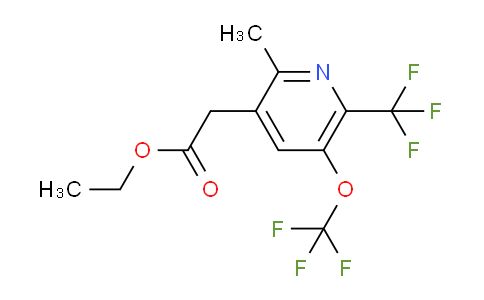 Ethyl 2-methyl-5-(trifluoromethoxy)-6-(trifluoromethyl)pyridine-3-acetate