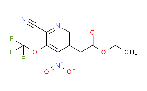 Ethyl 2-cyano-4-nitro-3-(trifluoromethoxy)pyridine-5-acetate
