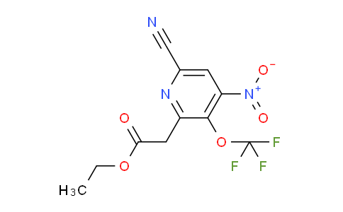 Ethyl 6-cyano-4-nitro-3-(trifluoromethoxy)pyridine-2-acetate
