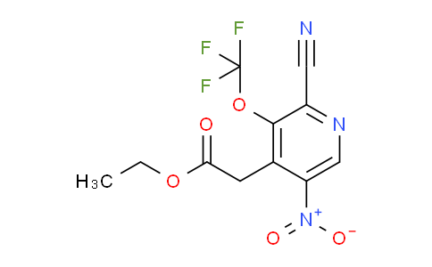 Ethyl 2-cyano-5-nitro-3-(trifluoromethoxy)pyridine-4-acetate